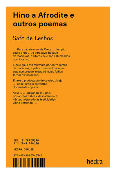 Hino a Afrodite e outros poemas (Bilíngue)